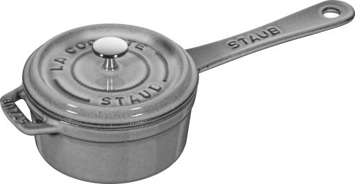 ストウブ(Staub) 「 スモール 出どころ食麺麭 薄墨色 10糎 」 片手 ホーロー 鍋 日本置き目売りわたす品 Sauce pan 40509-536
