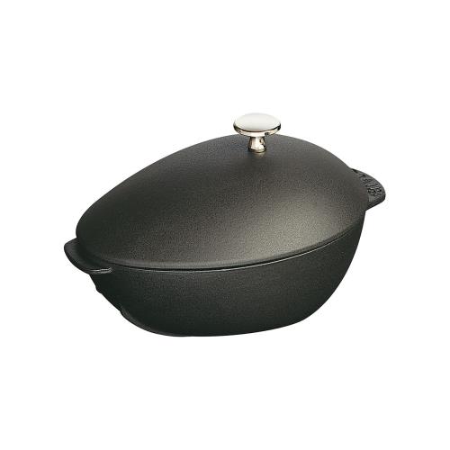staub ストウブ 「 ムールポット ブラック 25cm 」 ホーロー 鋳物 鍋 日本正規販売品Mussel Pot 40509-494