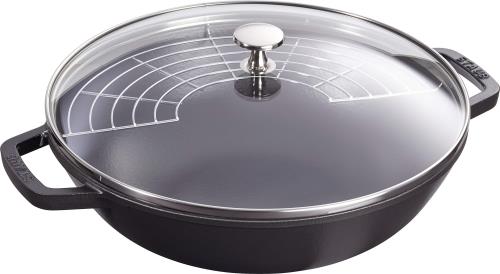staub ストウブ 「 マルチパン ブラック 30cm 」 両手 ホーロー 鍋 IH対応 日本正規販売品 Speciality 40511-344