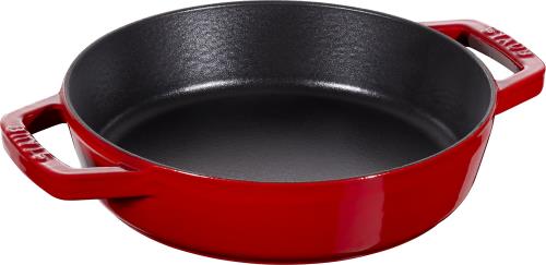 staub ストウブ 「 両手フライパン 桜んぼう 20糎 」 スキネットボール 両手 鋳込み ホーロー IH相応う 日本置き目売りわたす品 Double Handle Frying Pan 40511-661