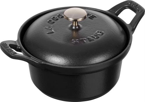 staub ストウブ 「 ミニ ココット ラウンド ヴィンテージシリーズ 黒いこと 12糎 」 たわい無い 両手 ホーロー 鍋 IH相応う 日本置き目売りわたす品 La Cocotte Round 40501-020