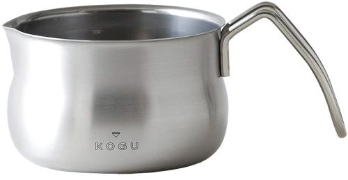 KOGU 珈琲考具 ミルクパン 12cm 日本製 食洗機対応 直火専用 注ぎやすい持ち手 液だれしにくい 目盛付き 1L 小さい 片手鍋 ステンレス ツヤ消し仕上げ アウトドア 燕三条 40624 プレゼント 誕生日 記念日 ギフト 贈り物 下村企販 下村企販