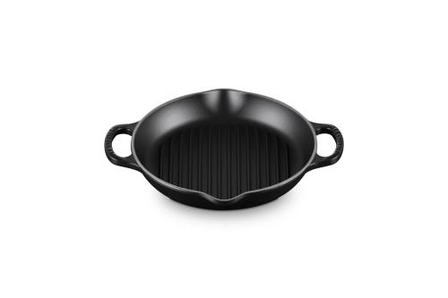 ルクルーゼ(Le Creuset) 鋳物 ホーロー 鍋 シグニチャー ディープ ラウンドグリル 25 cm マットブラック ガス IH オーブン 対応 日本正規販売品