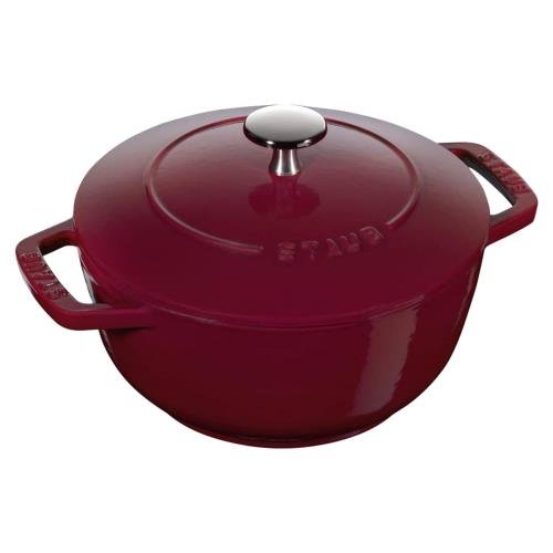 ストウブ 両手なべ Wa-NABE M 18糎 オーヴン可 ボルドーワイン