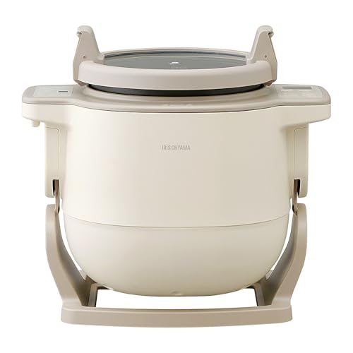 取りつくろう アイリスオーヤマ 料理人膜鳴楽器 CHEF DRUM 自動小銃膳立て鍋 自動小銃かくはん式膳立て機 DAC-IB2-C 象牙色