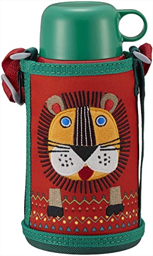 タイガー魔法瓶(TIGER) タイガー 水筒 600ml 直飲み コップ 付 2WAY ステンレス ボトル ポーチ付き サハラ コロボックル ライオン MBR-C06GRN|GOODWOODS