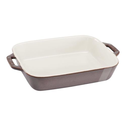 ストウブ(Staub) 「 レクタンギュラー ディッシュ アンティークグレー 2016cm 」 セラミック グラタン皿 キッシュ 耐熱 オーブン 電子レンジ対応 日本正規販売品 Vintage Color Dish 40511-866