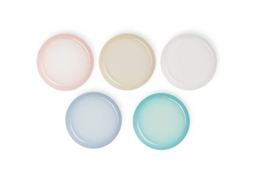 ルクルーゼ(Le Creuset) 皿 セットスフィアプレート22 cmパステルレインボー 5個 入り 日本正規販売品