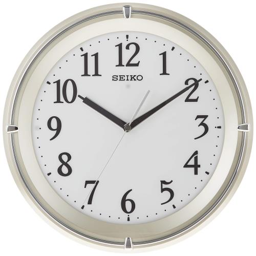 セイコークロック(Seiko Clock) 掛け時計 自動点灯 電波 アナログ 夜でも見える 薄金色 パール KX381S