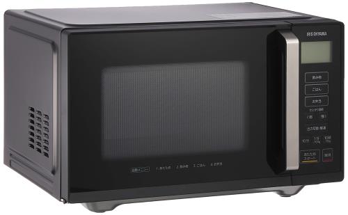 アイリスオーヤマ 電子レンジ 22L フラットテーブル ヘルツフリー 900W シンプル操作 ブラック IMB-F2201-B
