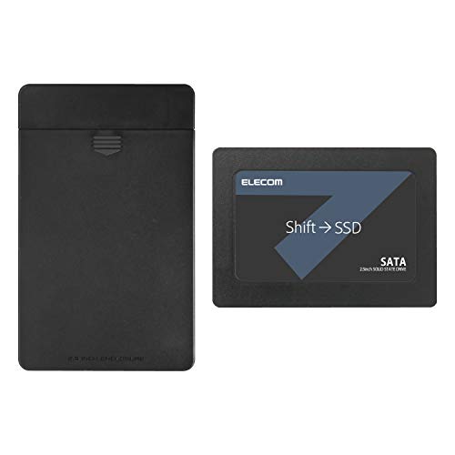 エレコム 内蔵SSD 240GB 2.5in SATA3.0 HDD入れもの付 資料うつり変わりホンブルグ帽 固定ディスク大変革 Copy Drive Lite付 ESD-IB0240G