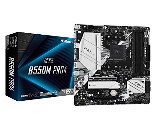 ASRock AMD Ryzen 5000続きもの(Soket AM4)相応う B550手当て仕掛ける積み上げる Micro ATX お母さんゲーム盤 国内置き目代わりになる店品B550M Pro4