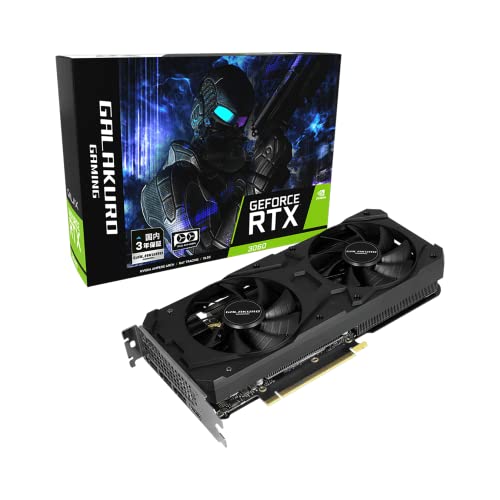 手利き目標にする NVIDIA GeForce RTX3060 積み上げる グラフィックゲーム盤 GDDR6 12GB GALAKURO GAMING続きもの 国内置き目代わりになる店品 GG-RTX3060-E12GB/OC/DF