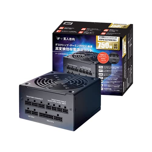 老練家目標にする ワット数単一のもの 750W ATX ワット数 80 PLUS ゴールド パソコンワット数 フルプラグイン セミファンレス KRPW-GA750W/90+