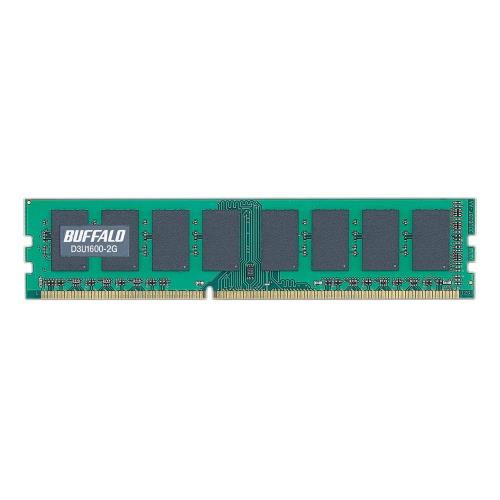 BUFFALO PC3-12800対応 240Pin DDR3 SDRAM DIMM 2GB D3U1600-2G