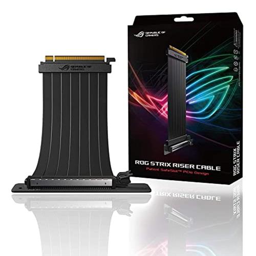 ASUS RS200 ROG STRIX RISER CABLE / 240 粍 PCI-E 3.0 x 16ライザーケーブル、90度アダプタ、SafeSlot 青写真、EMI遮蔽物