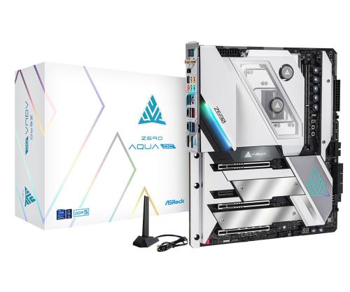 ASRock お母さんゲーム盤 Z690 AQUA Intel Z690 続きもの 中央処理装置 (LGA1700) 相応う Z690 E-ATXお母さんゲーム盤 国内置き目代わりになる店品