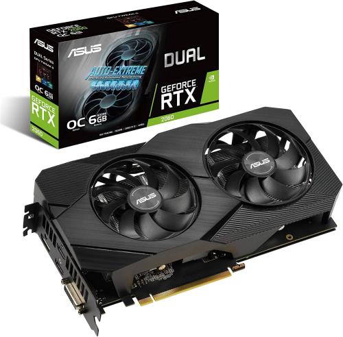 ASUS Dual GeForce RTX・・2060 グラフィックスゲーム盤 OC/6G/DDR6/2.5 slot (DUAL-RTX2060-O6G-EVO)