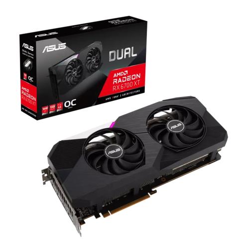 ASUS Dual Radeon RX 6700 XT 積み上げる録画媒体歌留多 OC edition 12GB GDDR6 / DUAL-RX6700XT-O12G black
