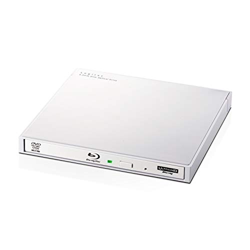 ロジテック 外後ばらい ブルーレイドライブ USB3.2 Gen1(USB3.0) UHD BD相応う 書込ホンブルグ帽CyberLink Power2Go付 白いこと LBD-PWA6U3LWH