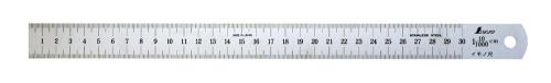 シンワ測定(Shinwa Sokutei) イモノ尺 30cm 10伸 cm表示 シルバー 15067