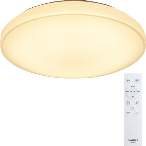 [山善] LEDシーリングライト 6畳 (日本照明工業会基準) 3600lm 室内/天井照明 10段階調光/調色タイプ 常夜灯 リモコン付き 和室 リビング 寝室 メモリ機能 OFFタイマー (30分/60分) LC-G06V