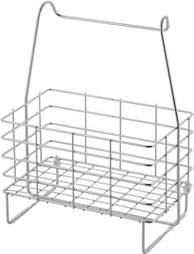 下村企販 2階建てバス御部屋 提げ篭 日本製 吊り下げ シャンプー仕合わせ サビにくい 広々とした 風呂場用 納める 手あそび 瓶 小物 アメニティ ステンレス鋼 燕三条 43869