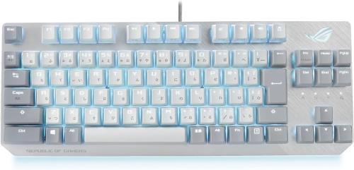 ASUS ゲーミングキーボード ROG Strix Scope NX TKL Moonlight White 有線 メカニカル 日本語配列 80%レイアウト RGB FPS対応 ROG NXスイッチ アルミフレーム Aura Syncライティング搭載 国内正規品 2年