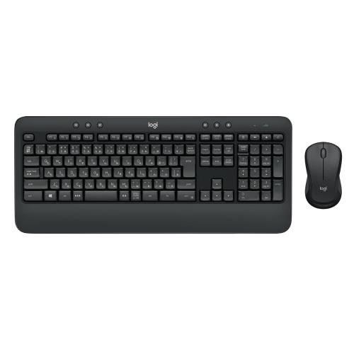 ロジクール マウス ワイヤレスキーボード セット MK540 ワイヤレス キーボード ワイヤレスコンボ パームレスト チルトレッグ搭載 耐水 高耐久性 Unifying USB接続 windows chrome グラファイト 国内正規品