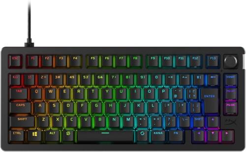 HyperX Alloy Rise 75 ゲーミングキーボード 日本語配列 メカニカル 75% リニアスイッチ メディアコントローラー ガスケットマウント ホットスワップ カスタマイズ 7G7A4AA#ABJ [並行輸入品]