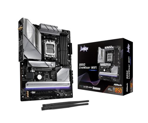 ASRock お母さんゲーム盤 B850 LiveMixer 無線LAN AMD Ryzen 9000 / 8000 / 7000 続きもの 中央処理装置 (Soket AM5) 相応う DDR5 ATX お母さんゲーム盤 国内置き目代わりになる店品