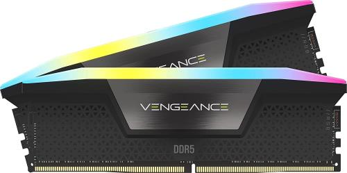 CORSAIR DDR5-6400MHz 事務机いの一番パソコン用記憶装置 VENGEANCE RGB DDR5つづき物 (パソコン5-51200) Intel XMP記憶装置一揃いの道具 32GB 黒いこと [16GB2枚] CMH32GX5M2B6400C36