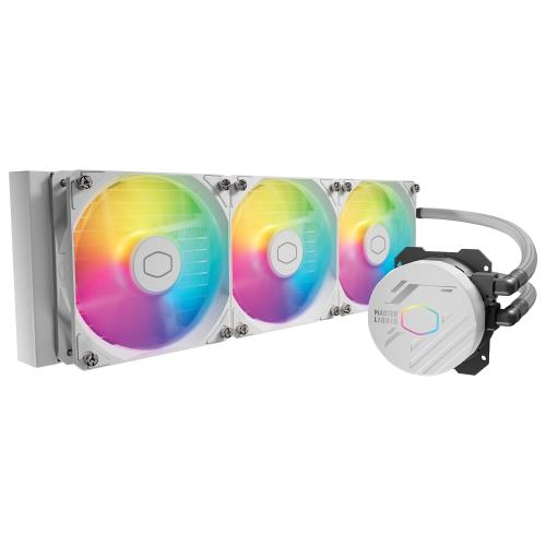 Cooler Master MasterLiquid 360L コアホワイト 360mm クローズループ AIO 液体クーラー ARGB 同期 Gen S コールドプレートポンプ 120mm PWM CryoFuze 14W/Mk AMD Ryzen AM5/AM4 Intel LGA1700/1200 (MLW-D36M-A18PZ-RW)