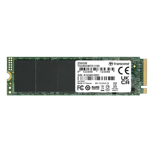 トランセンド M.2 NVMe SSD 250GB 2280 PCIe Gen34 最大限度読込み:3,000MB/s 最大限度書きとどめる:1,300MB/s M Key TS250GMTE115S