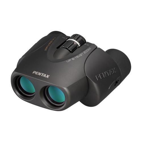 PENTAX 双眼鏡 UP 8-1621 ブラック ライブ コンサート スポーツ観戦野鳥観察推し活8倍から16倍のズーム高級プリズム Bak4搭載メガネの方も見やすいスライド式接眼目当てフルマルチコーティング メーカー1年 ペンタックス 61961