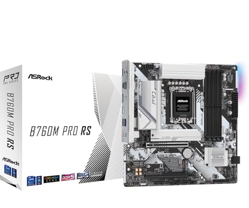 ASRock 御母さんゲーム盤 B760M Pro RS Intel 第12時人  13時人 中央処理装置 （ LGA1700 ）相応う B760手当て仕かける DDR5 Micro ATX 御母さんゲーム盤 国内定まり代わりになる店品