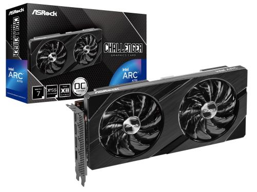 ASRock Intel Arc A770 グラフィックスを搭載 メモリ16GB セミファンレス仕様2.8スロット占有トリプルファンクーラーとバックプレートを搭載するOC版グラフィックスカード / A770 CL 16GO 国内正規流通品