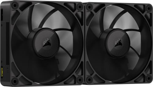 CORSAIR iCUE LINK RX140 MAX スターターキット 140mm PWM PCケースファン 30mm厚 デュアルパック（iCUE LINKシステムハブ付属） ブラック CO-9051044-WW