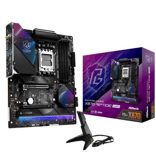 ASRock マザーボード X870 Riptide WiFi AMD Ryzen 9000 シリーズ CPU (Soket AM5) 対応 X870 チップセット ATX マザーボード 国内正規代理店品