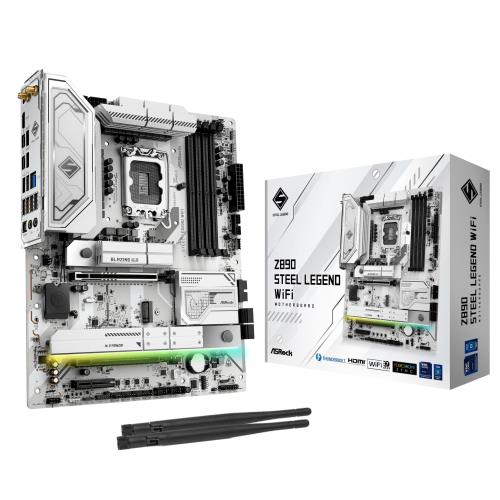 ASRock マザーボード Z890 Steel Legend WiFi Intel CPU Core Ultra (LGA1851) 対応 Z890 チップセット DDR5 ATX マザーボード 国内正規代理店品