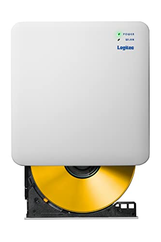 ロジテック CDドライブ スマホ用CD録音ドライブ Wi-Fi対応 5GHz iOS Android対応 USB3.0 ホワイト LDR-SM5WURWH