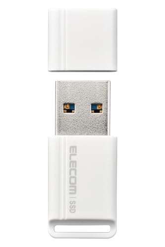 エレコム SSD 外後ばらい 500GB USB3.2 (Gen1) 小型USB記憶装置型 白いこと ESD-EXS0500GWH