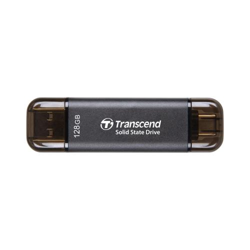 家電扱き下ろす 2024 突っ支い棒型 USB-A SSD 組み入れるNo.1勝ちえるトランセンド 携帯型SSD 128GB 弾丸道路 最大限度1050 MB/s 超小型,軽さ11g Type-A/Type-C 両相応う iPhone15  iPhone16 相応う USB 10Gbps 黒いこと TS128GESD310C-E