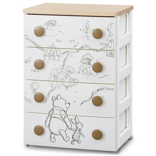 アイリスオーヤマ ディズニー『完成品』 チェスト 収納ケース 幅約56奥行約43高さ約81cm 収納チェスト NHG-W554 プーさん