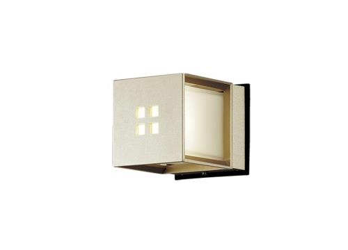 パナソニック (Panasonic) ポーチライト 門柱灯 LED電球4.3W1灯 壁直付/据置取付型 密閉/防雨型 LED電球交換型 電球色 プラチナメタリック/乳白 幅130奥行165高さ130mm LGW85040YF