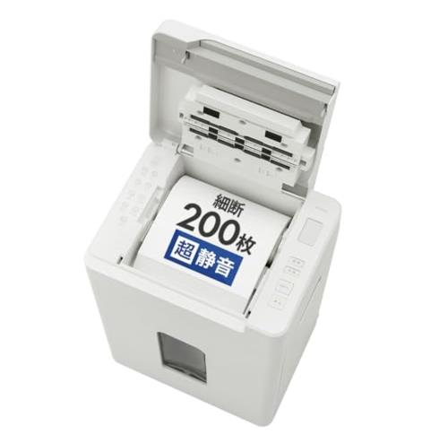 除電＆静音モデル登場 アイリスオーヤマ オートフィードシュレッダー 28L 除電機能付き 静音モデル 業務用シュレッダー クロスカット キャスター付き 自動細断200枚 ダストボックス大容量 AZ-AFS200C 期間1年｜GOODWOODS