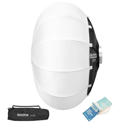 GODOX CS-65T ランタンソフトボックス 65糎 丸型 灯篭型 丸型ホンブルグ帽ボックス席 ワンステップクイックリリース 270°ライトディフューザー パステル色の箱 折りたたみ式 納める御徒面子付き添い人 Bowensマウント ゴドックス MS200-V MS300-V SK400II-V DP400III-V DP600III-V SL60W SL60IID S