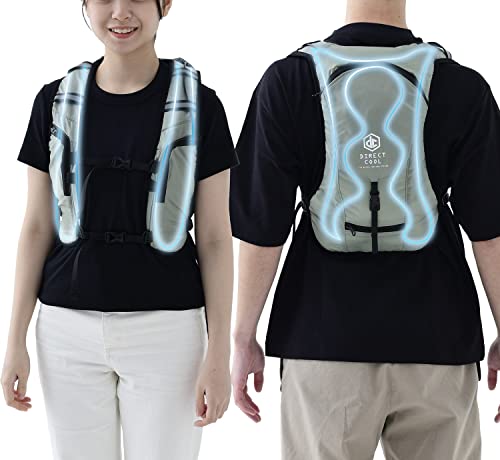 [山善] 冷水服 水冷服 DIRECTCOOL 蓄電池付き添い人 無償性大きさ 水冷限りない ペットボトル空調設備 DC-B01S(G) 薄墨色