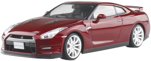 青島文化教材社 1/24 プリペイントモデルシリーズ ニッサン R35 GT-R 2014 ゴールドフレークレッドパール 塗装済みプラモデル 02-C