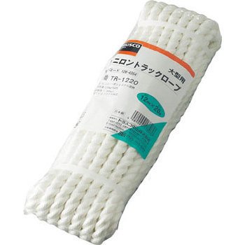 TRUSCO(トラスコ) ビニロントラックロープ 白 12mm30m 3つ打タイプ TR-1230